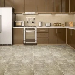 Congoleum AirStep Plus Starlight 12-ft W Cut-to-Length Full Moon Stone Look Low-Gloss Finish Sheet Vinyl