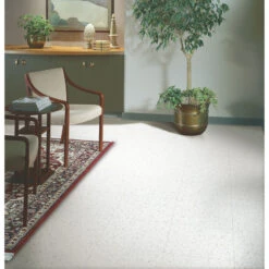 Armstrong Flooring Imperial Texture 45-Piece Fortress White Commercial VCT Tile