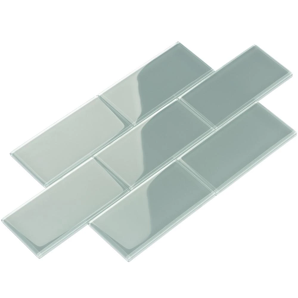 Giorbello Dark Teal 4 In. X 12 In. X 8mm Glass Subway Tile (5 Sq. Ft./Case) - Image 17