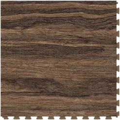 Perfection Floor Tile Vintage Wood Collection Tiger Wood/Satin 20-in X 20-in Water Resistant Interlocking Luxury Flooring (2.7-sq Ft)