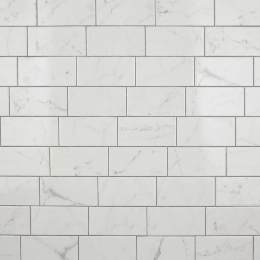 Merola Tile Classico Carrara Glossy 3 In. X 6 In. Ceramic Subway Wall Tile (6.03 Sq. Ft. / Case)