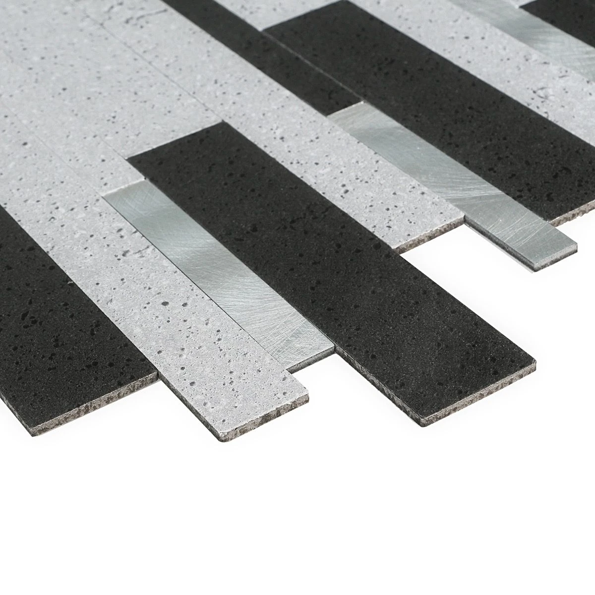 Bond Tile Easy Luxe Metalway Gray 11.81 In. X 11.81 In. SPC Peel And Stick Tile (0.96 Sq. Ft. / Sheet) - Image 7