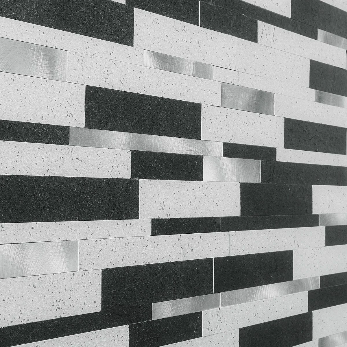 Bond Tile Easy Luxe Metalway Gray 11.81 In. X 11.81 In. SPC Peel And Stick Tile (0.96 Sq. Ft. / Sheet) - Image 3