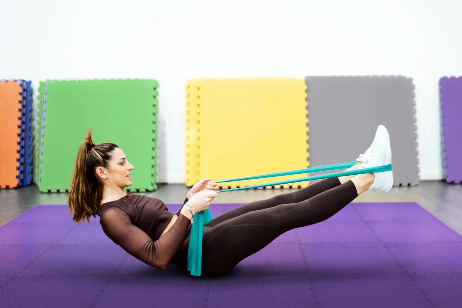 Norsk Dark Green 24 In. X 24 In. EVA Foam Non-Toxic Solid Color Interlocking Tile (24-Tile) - Image 7