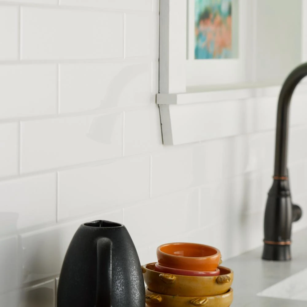 Daltile Restore 3 In. X 12 In. Ceramic Bright White Subway Tile (360 Sq. Ft. / Pallet) - Image 6