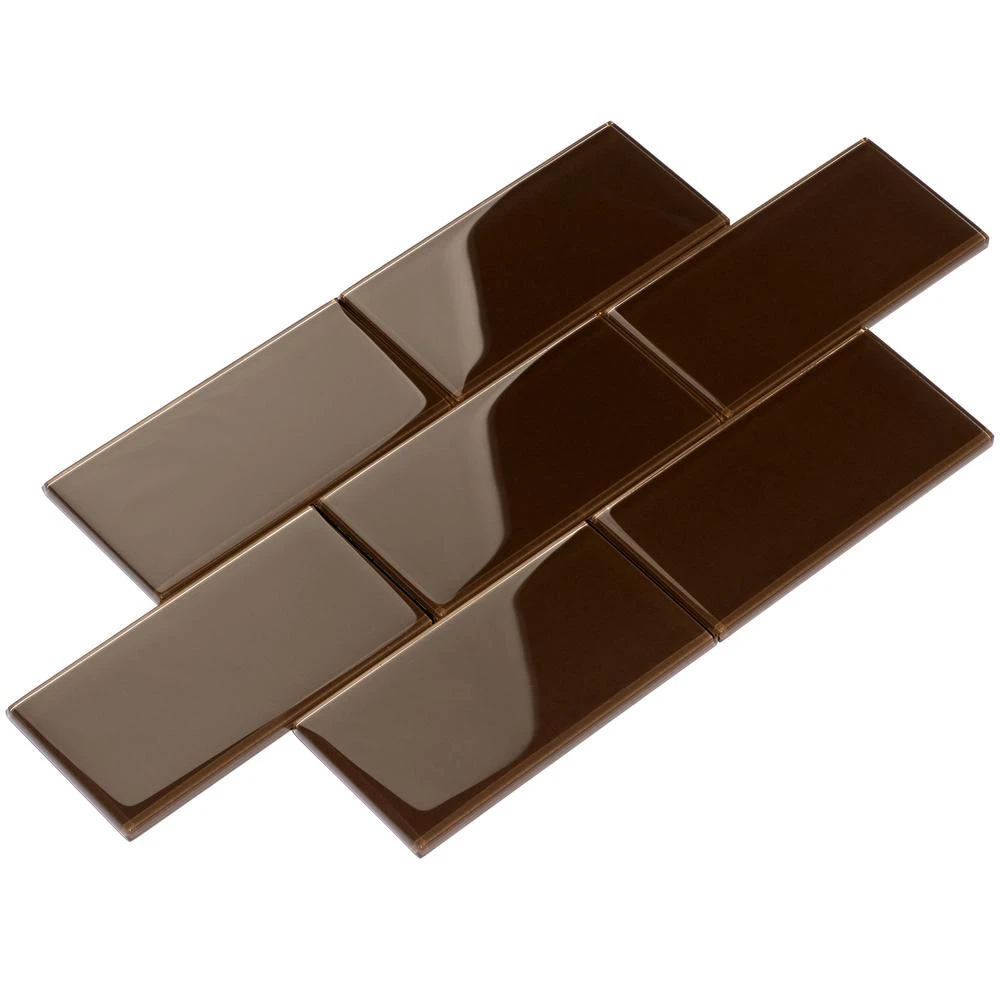 Giorbello Dark Teal 4 In. X 12 In. X 8mm Glass Subway Tile (5 Sq. Ft./Case) - Image 18