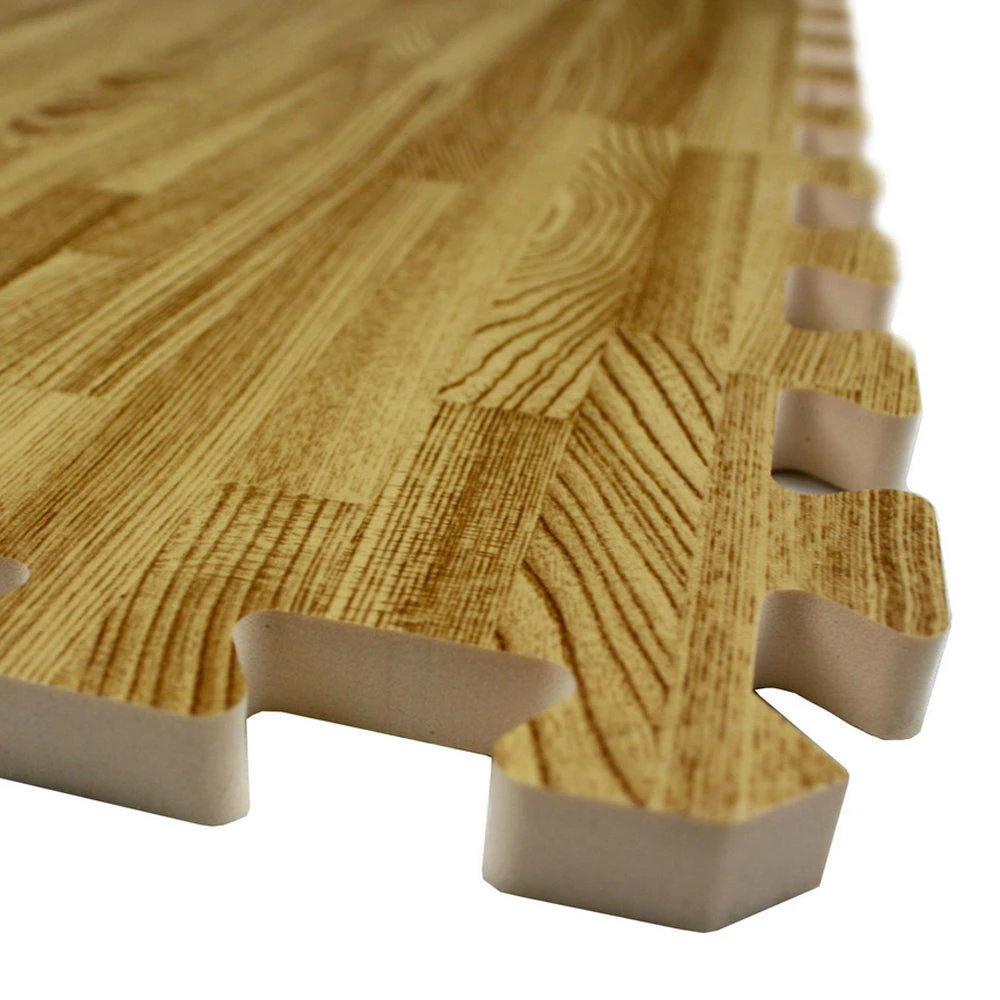 Interlocking Wood Effect Mats Eva Soft Foam Exercise Floor Gym Office Mat Puzzle - Image 6
