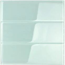 Ivy Hill Tile Contempo Seafoam 4 In. X 12 In. X 8mm Polished Glass Subway Wall Tile (1 Sq. Ft.) (15 Pieces 5 Sq.ft/Box)