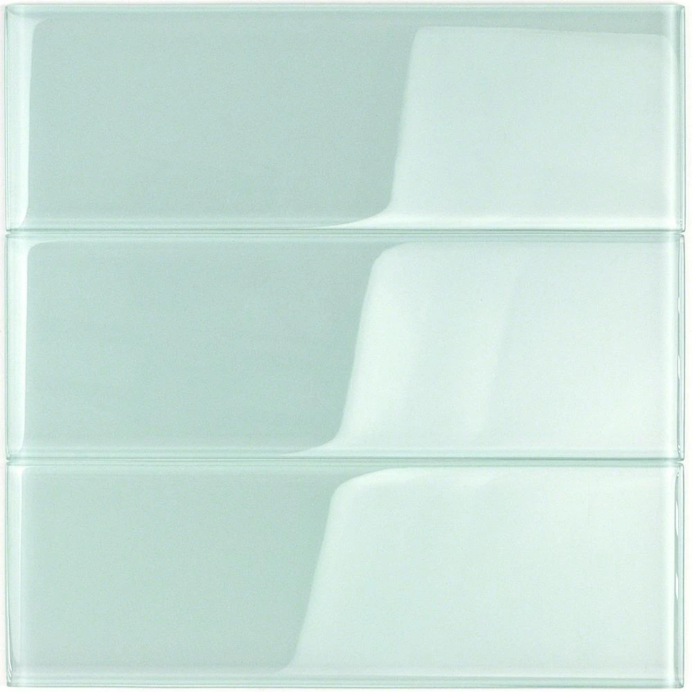 Ivy Hill Tile Contempo Seafoam 4 In. X 12 In. X 8mm Polished Glass Subway Wall Tile (1 Sq. Ft.) (15 Pieces 5 Sq.ft/Box)