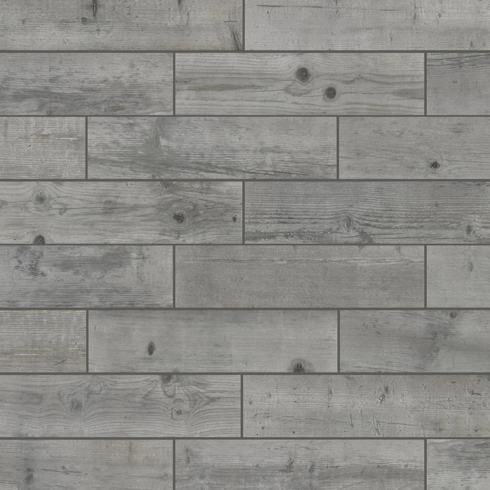 Florida Tile Home Collection Timber Grey 6 In. X 24 In. Porcelain Floor And Wall Tile (14 Sq. Ft. / Case)