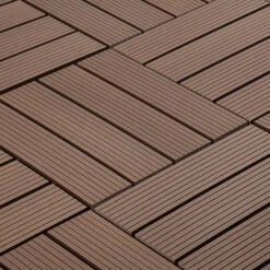 BuildDirect Brown 12" X 12" Interlocking Deck Tile (10sq. Ft. Per Box)