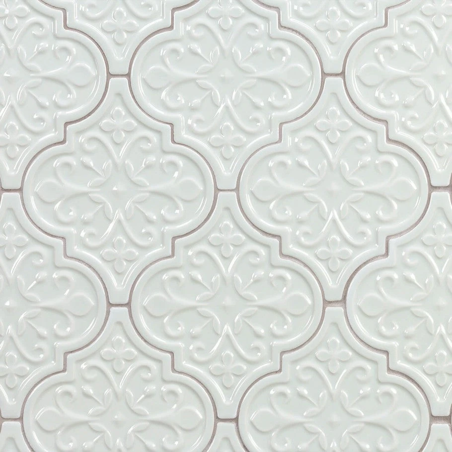Bond Tile Roma Florid Blue 6.25 In. X 7.25 In. Ceramic Arabesque Wall Tile (30 Pieces 4.84 Sq. Ft. / Box) - Image 3