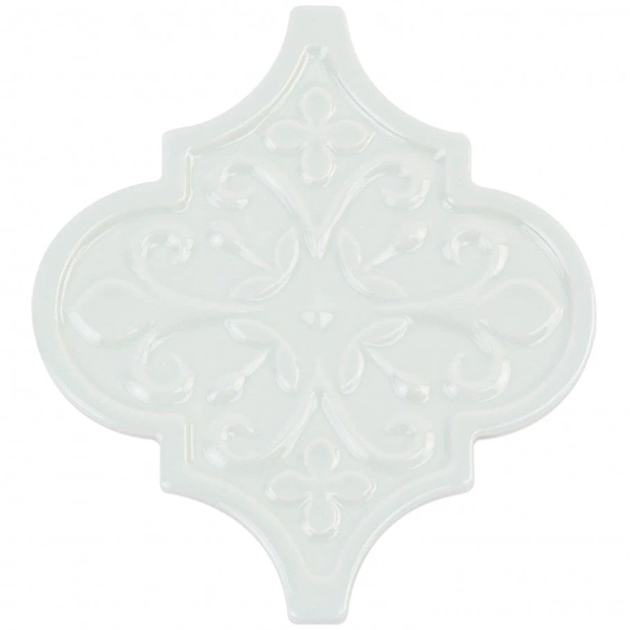 Bond Tile Roma Florid Blue 6.25 In. X 7.25 In. Ceramic Arabesque Wall Tile (30 Pieces 4.84 Sq. Ft. / Box) - Image 4