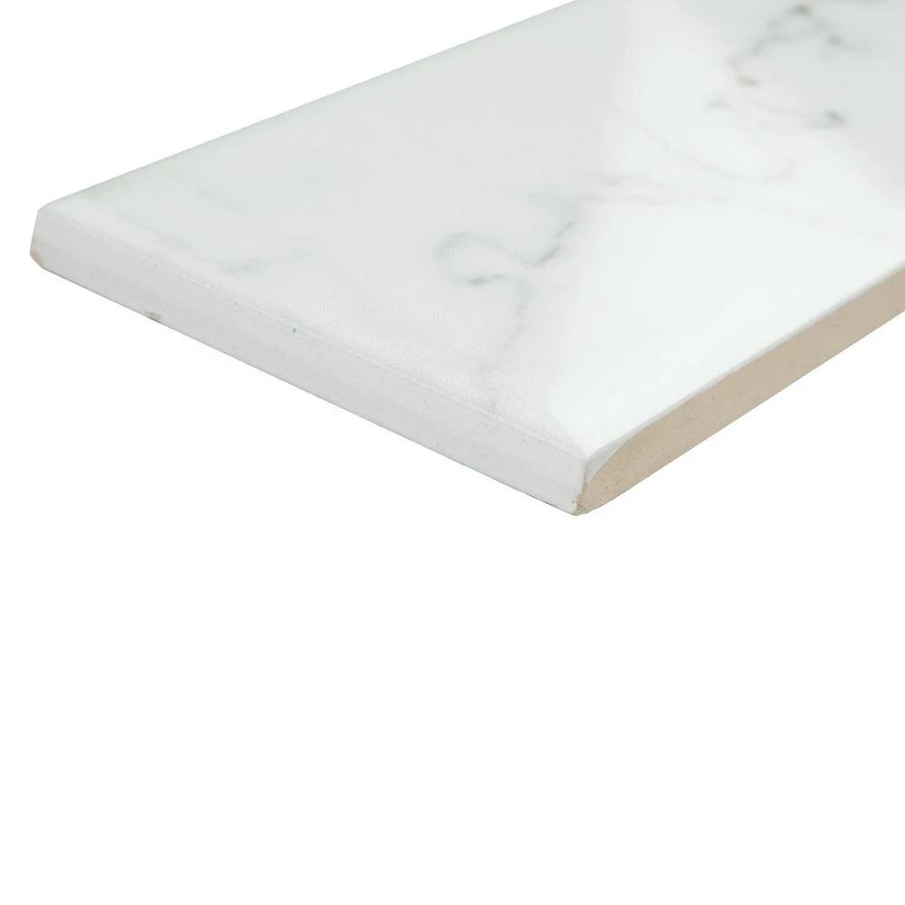 Merola Tile Classico Carrara Glossy 3 In. X 6 In. Ceramic Subway Wall Tile (6.03 Sq. Ft. / Case) - Image 10