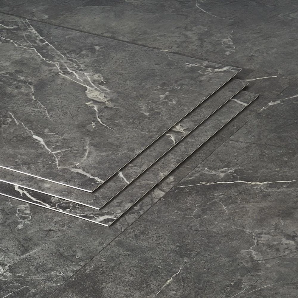 Artmore Tile Loseta Marbello Dark Gray 18-in X 36-in Waterproof Luxury Flooring (36-sq Ft)