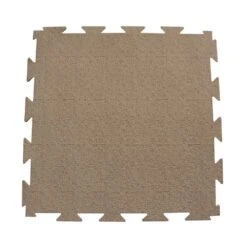 Rubber-Cal Terra-Flex 1/4 In. X 24 In. X 24 In. Chocolate Interlocking Flooring (10-Pack, 40 Sq. Ft.)