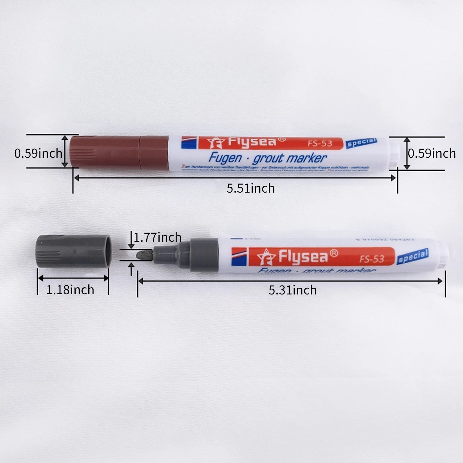 Grout Marker Grout Tile Pen Grout Restorer Pen Renew Marker With Replacement Nib For Tile Grout Lines Tile Wall Floor Bathrooms Kitchen - Image 2