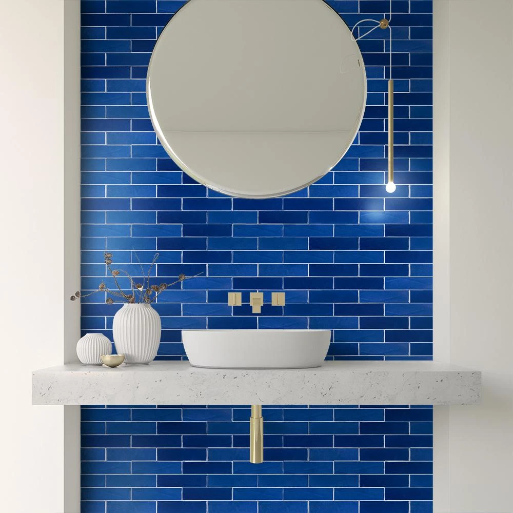 Jeffrey Court Galaxy Blue 3 In. X 12 In. Glossy Textured Ceramic Wall Tile (5.5 Sq. Ft. / Case) - Image 2