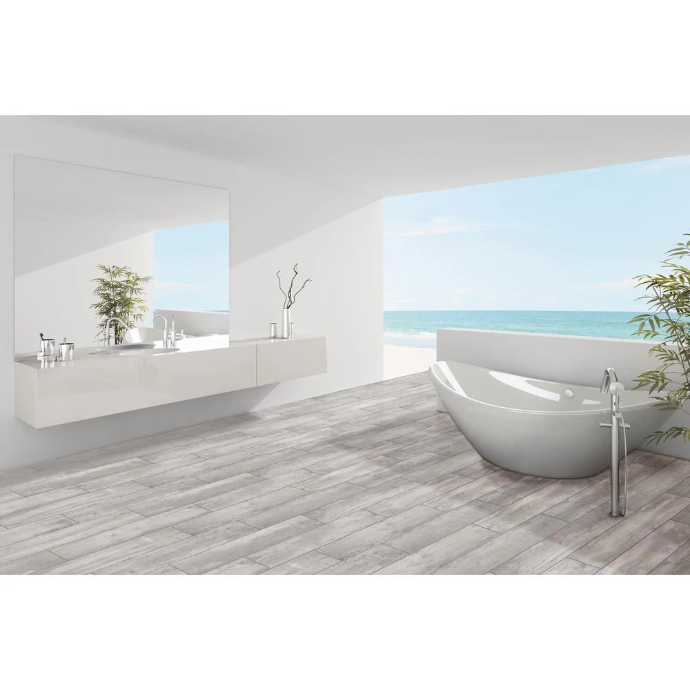 Florida Tile Home Collection Alaskan Powder 8 In. X 36 In. Porcelain Floor And Wall Tile (367.2 Sq. Ft./ Pallet) - Image 5