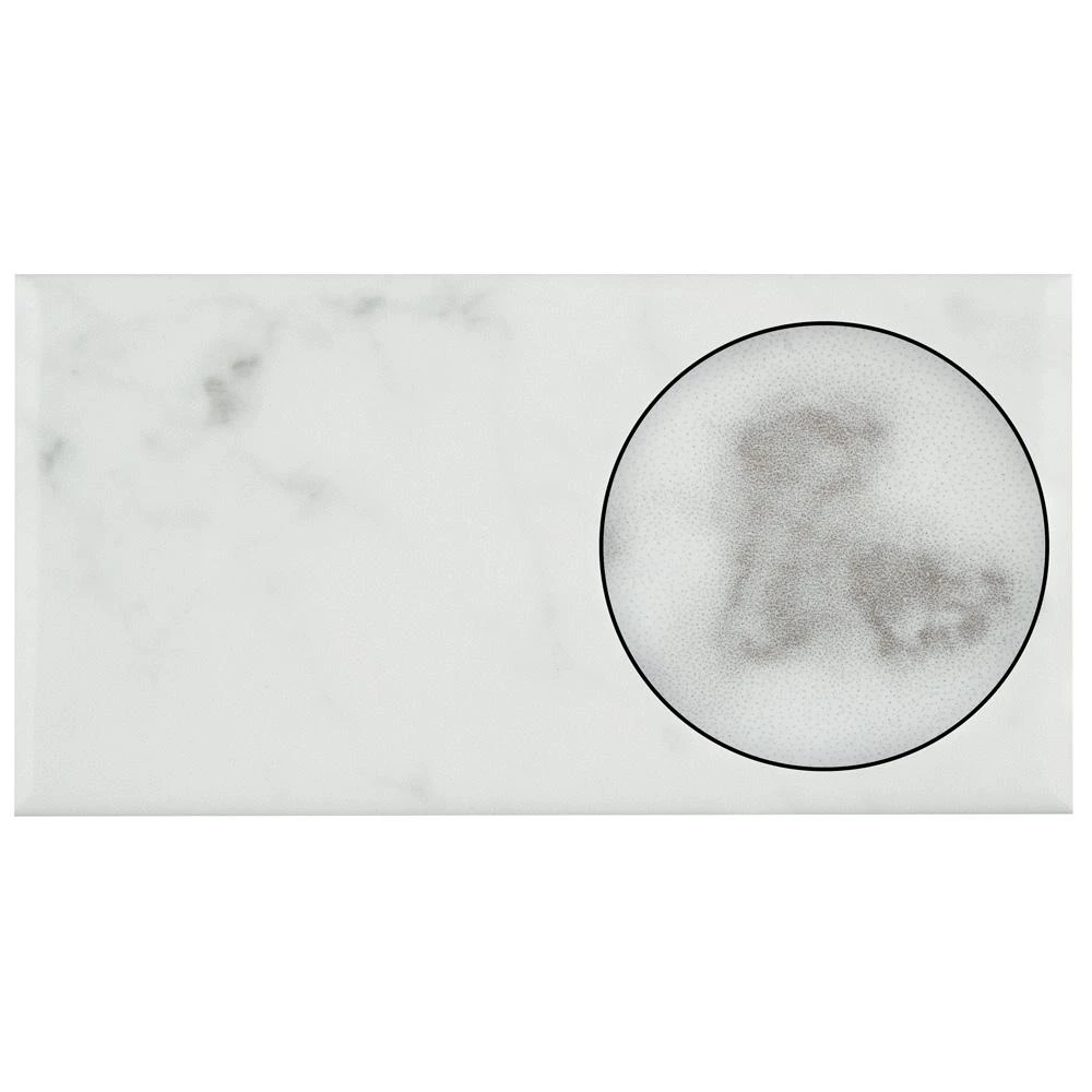 Merola Tile Classico Carrara Glossy 3 In. X 6 In. Ceramic Subway Wall Tile (6.03 Sq. Ft. / Case) - Image 12