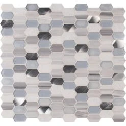 MSI Harlow Picket 11.5 In. X 12.4 In. X 8 Mm Textured Multi-Surface Mesh-Mounted Mosaic Tile (9.90 Sq. Ft. / Case)