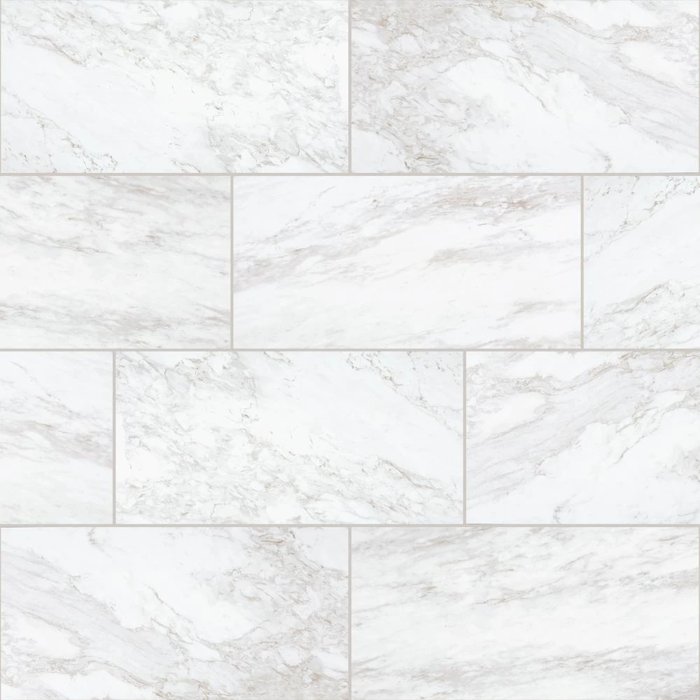 Daltile QuicTile 12 In. X 24 In. Calacatta Marble Polished Porcelain Locking Floor Tile (9.6 Sq. Ft. / Case) - Image 19