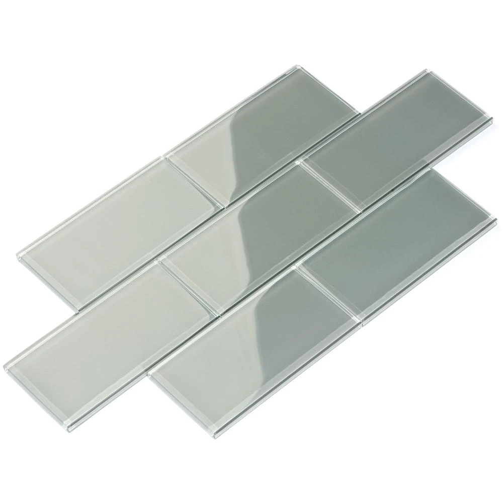Giorbello Dark Teal 4 In. X 12 In. X 8mm Glass Subway Tile (5 Sq. Ft./Case) - Image 7