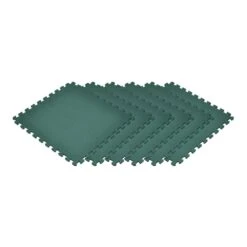Norsk Dark Green 24 In. X 24 In. EVA Foam Non-Toxic Solid Color Interlocking Tile (24-Tile)