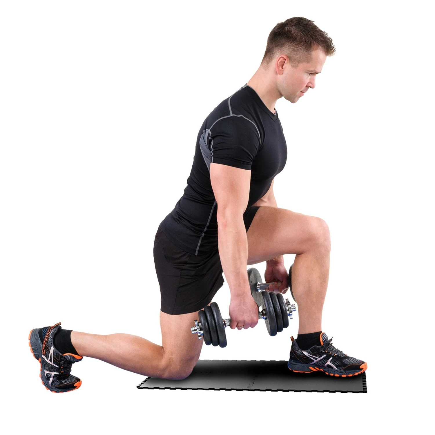 Stalwart 16 Sq Ft Ultimate Comfort Foam Flooring, Black, 4pc - Image 4