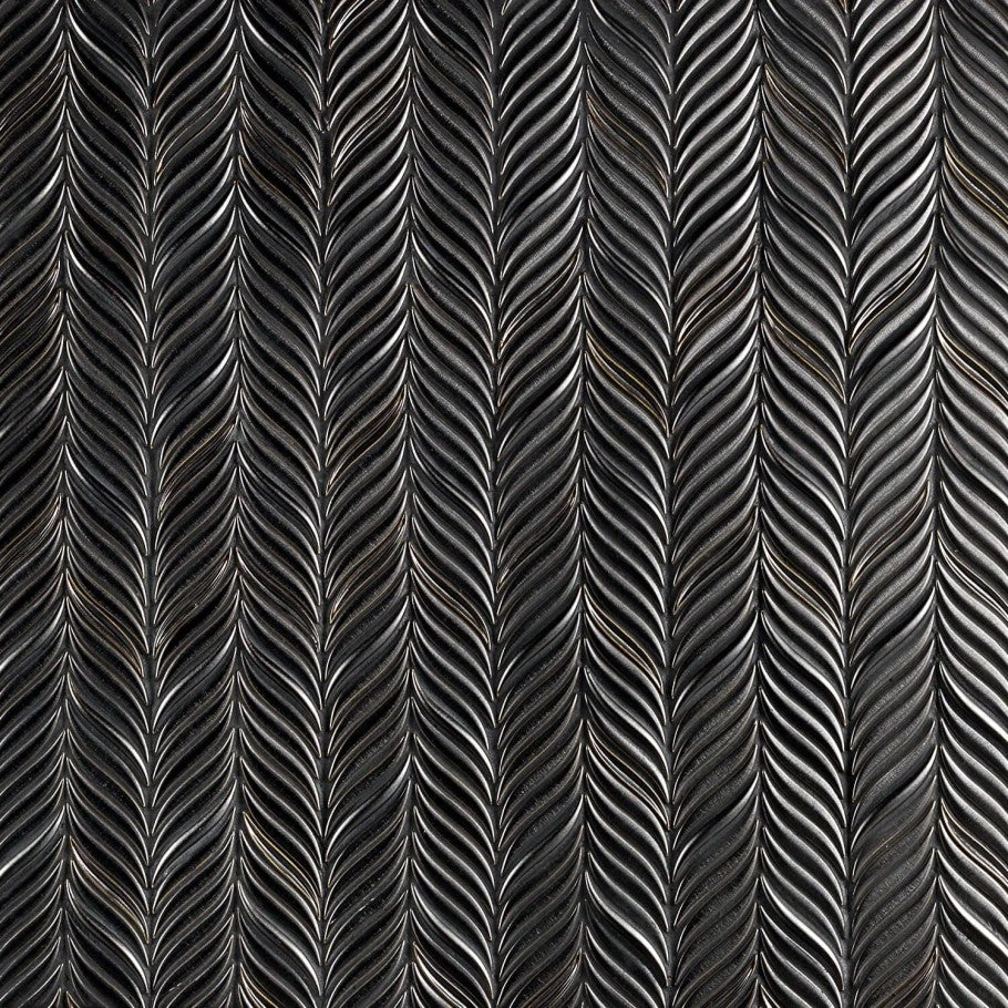 Divine Alula Gunmetal 10 In. X 12 In. Glazed Ceramic Mosaic Tile (0.85 Sq. Ft.)