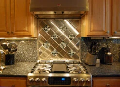 4" X 4" Brushed Stainless Steel Kitchen Back Splash Tile (9 Tile) $17.95/SF