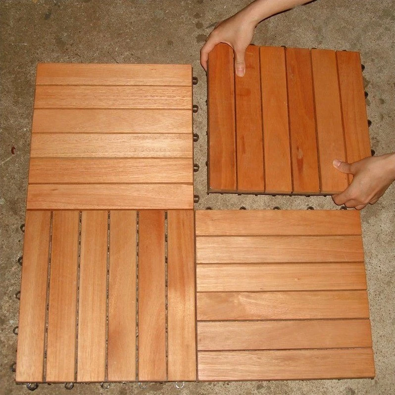 6 Slat Eucalyptus Interlocking Deck Tile - Image 4