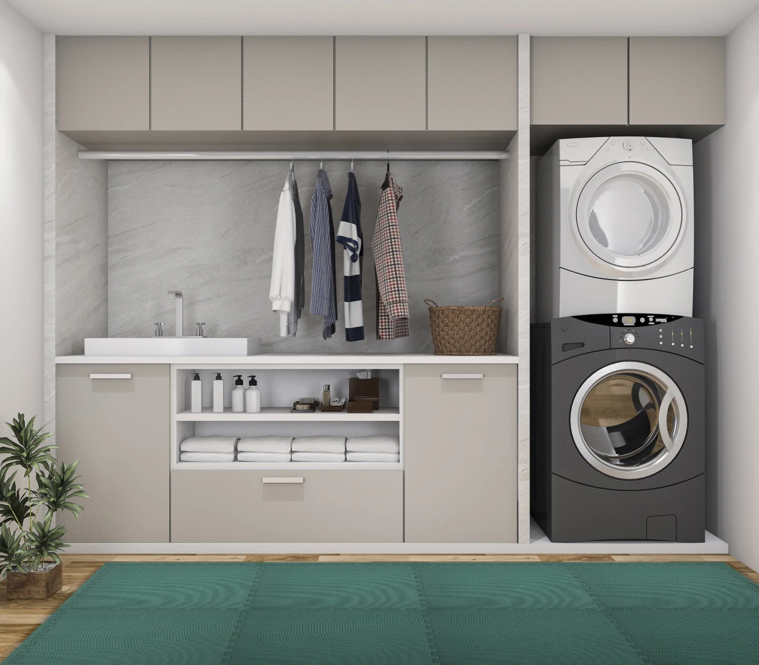 Norsk Dark Green 24 In. X 24 In. EVA Foam Non-Toxic Solid Color Interlocking Tile (24-Tile) - Image 10