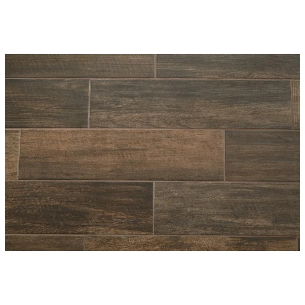 Daltile Brentwood Walnut 6 In. X 24 In. Glazed Porcelain Floor And Wall Tile (14.55 Sq. Ft. / Case)