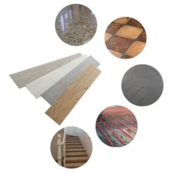 6" X 36" 16 PCS Vinyl Floor Planks Adhesive Floor Tiles 2.0mm Thick Easy Installation