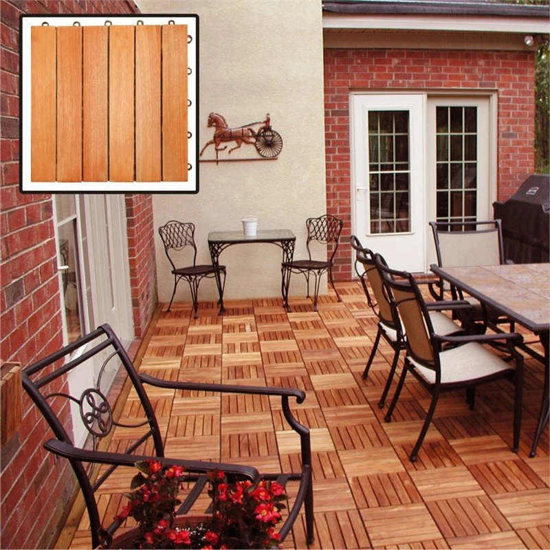 6 Slat Eucalyptus Interlocking Deck Tile - Image 3