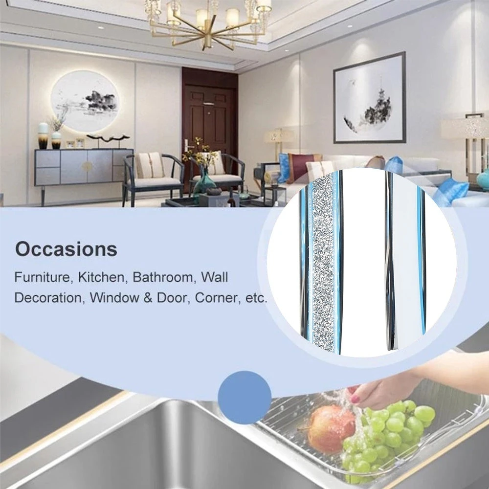 1 Roll Ceramic Tile Mildewproof Gap Tape Kitchen Ceramic Self Dhesive Waterproof Tape Home Supplies - Image 6