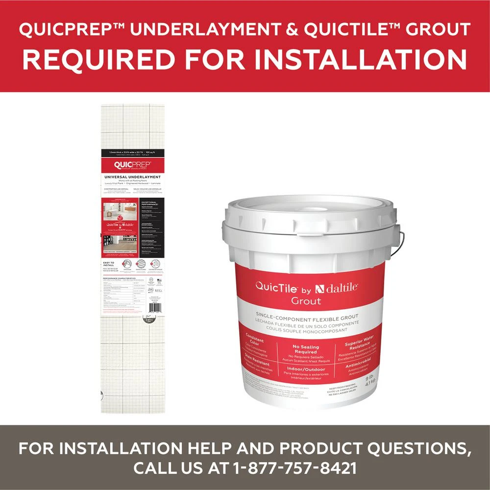 Daltile QuicTile 12 In. X 24 In. Calacatta Marble Polished Porcelain Locking Floor Tile (9.6 Sq. Ft. / Case) - Image 3